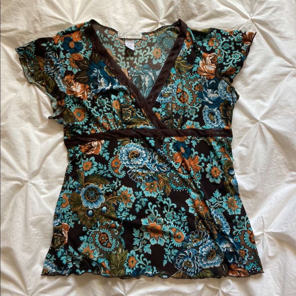 Y2k floral top